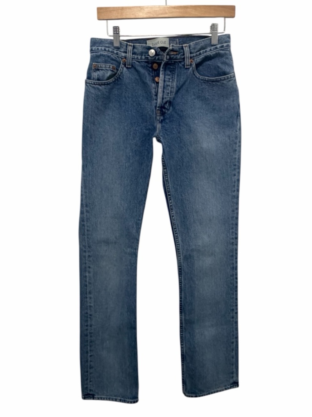 Gap Vintage 90s Button Fly Globe Patch Boot Cut Jeans - Like New - 4 Tall